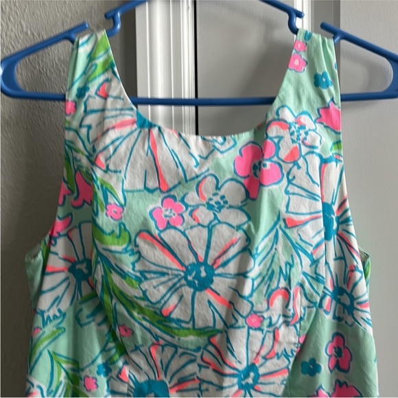 RARE- EUC Lilly Pulitzer Delia Shift Mini Dress in Splish Splash Sand Blu, 8 - Picture 10 of 10